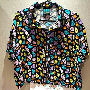 aLab button down crop top size large